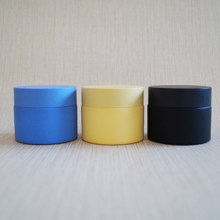 50 ml Glass jars skincare bottles cosmetic light matte purple porcelain cream jar for face mask