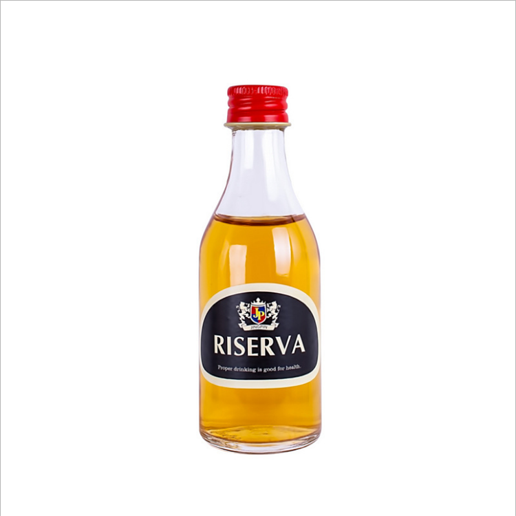 50 ml Mini liquor brandy whisky glass wine bottle with aluminum cap