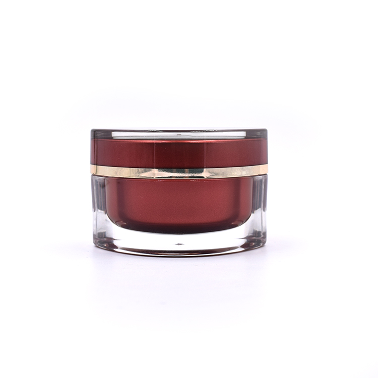 50 ml acrylic cosmetic jar 50g oval shaped double wall acrylic jar