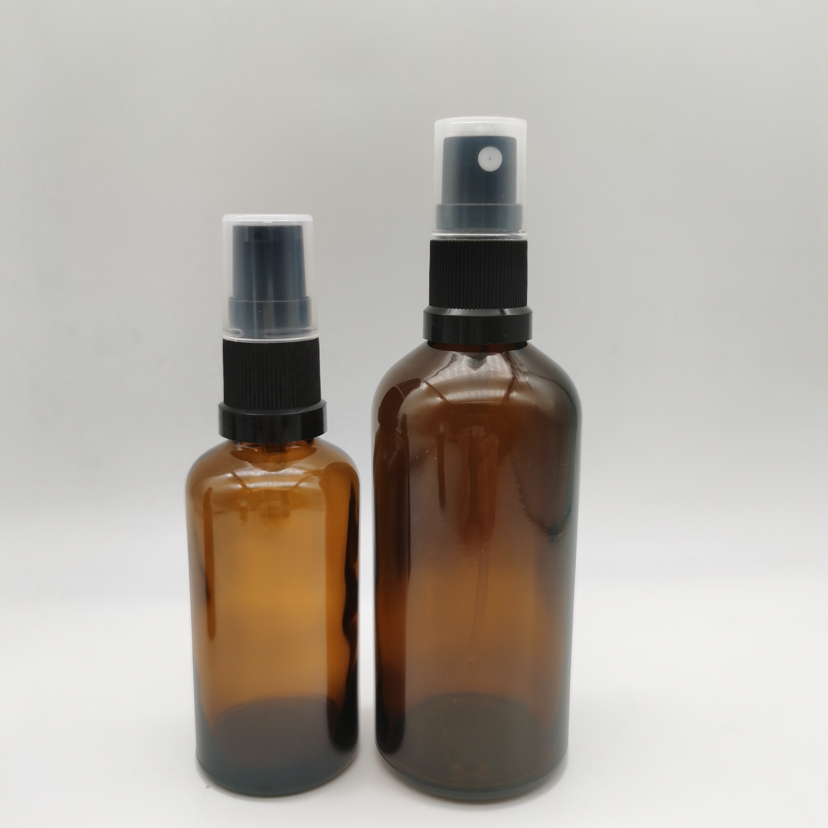 50 ml brown lotion pump glass bottle for face cream lotion cosmetic packaging