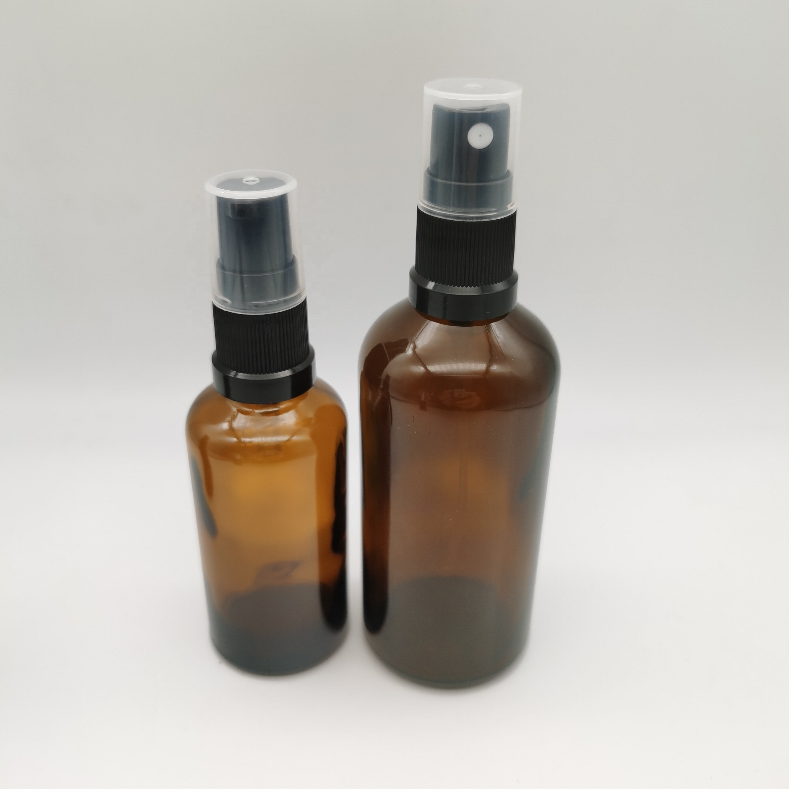 50 ml brown lotion pump glass bottle for face cream lotion cosmetic packaging