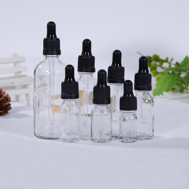 50 ml clear dropper essential oil bottle glass