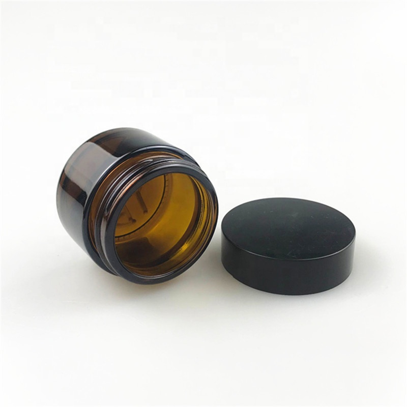 50 ml glass cream jar amber face body cream glass jars