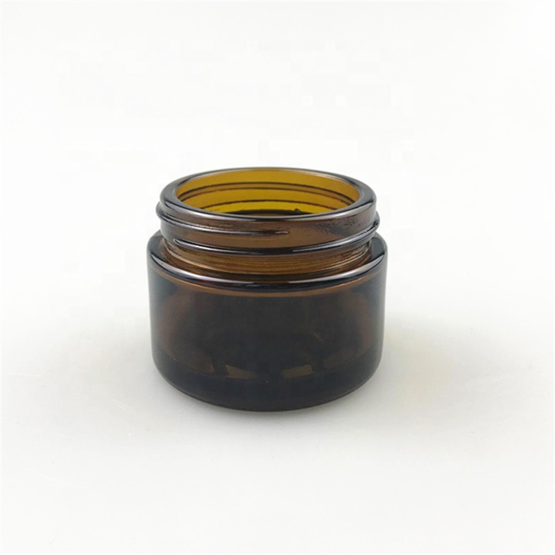 50 ml glass cream jar amber face body cream glass jars