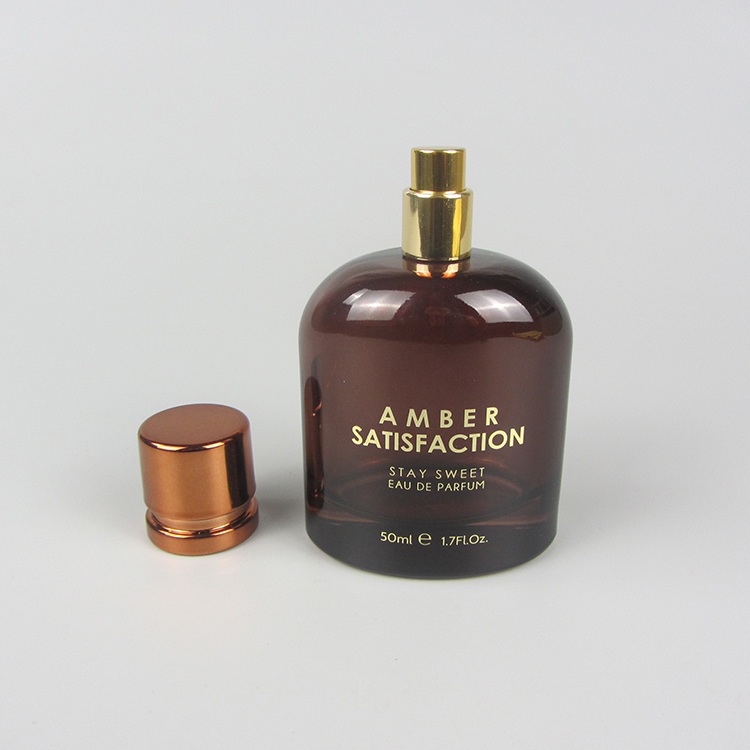 50 ml round amber french glass perfume bottle custom parfum packaging bottles