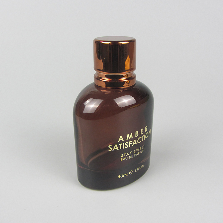 50 ml round amber french glass perfume bottle custom parfum packaging bottles