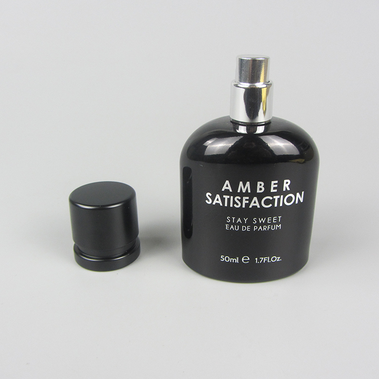 50 ml round amber french glass perfume bottle custom parfum packaging bottles