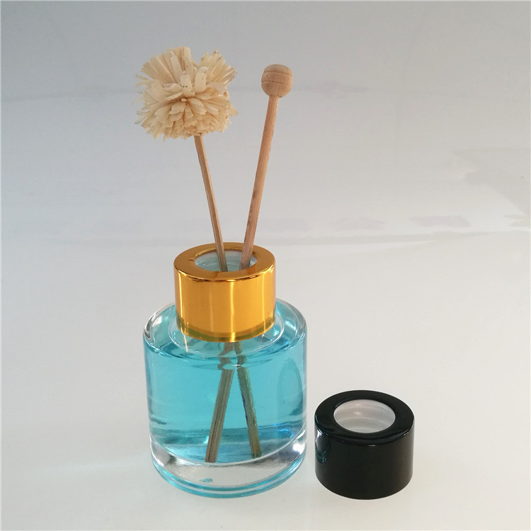 50 ml round car diffuser glass bottle with screw lid in stock