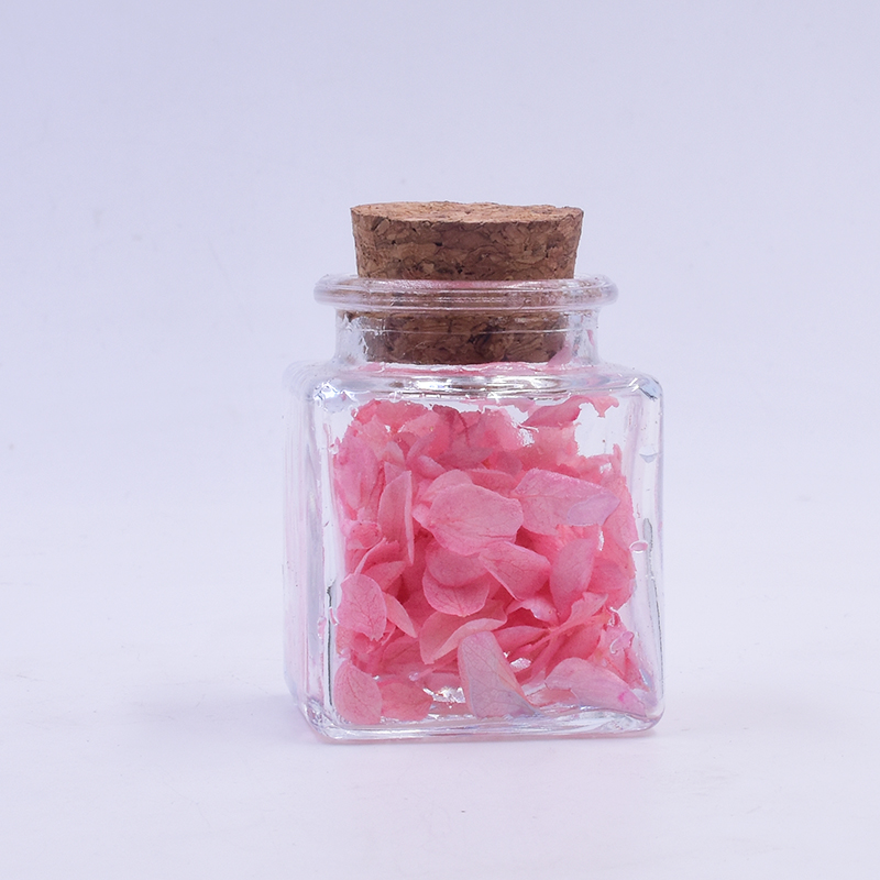 50 ml small square mouth glass bottle storage small tea jar big mouth medicine glass bottle with 50 ml small cork
