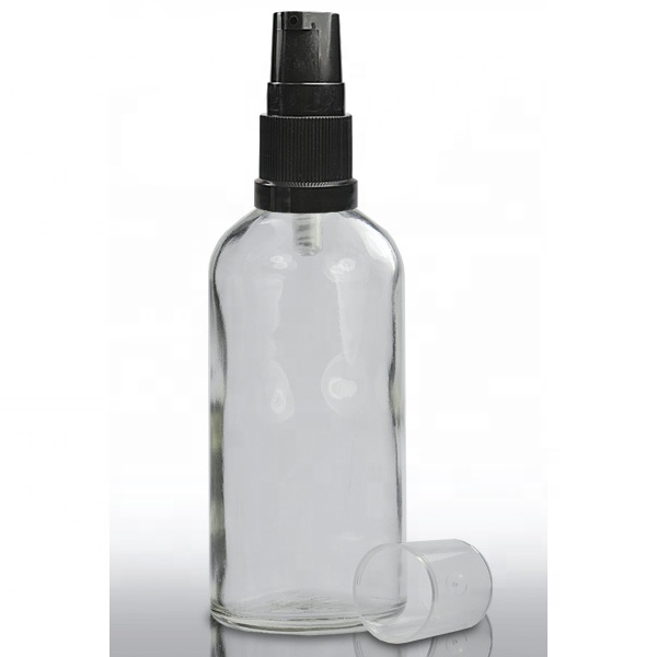 50 ml transparent essential oil sprayer pump glass bottle