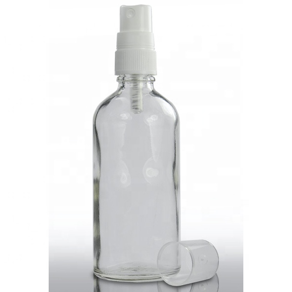 50 ml transparent essential oil sprayer pump glass bottle