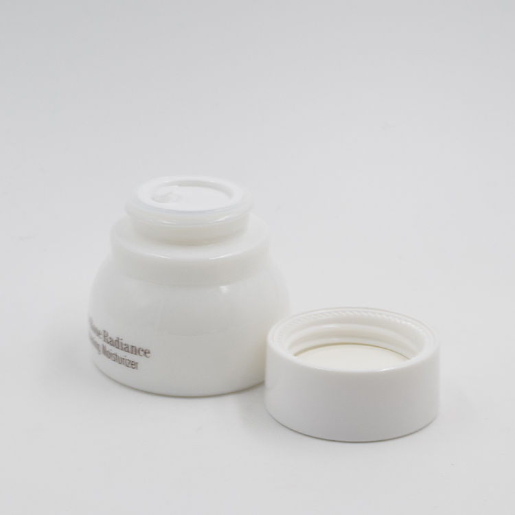 50 ml white glass jar skin care cream opal white glass jar with white plastic cap