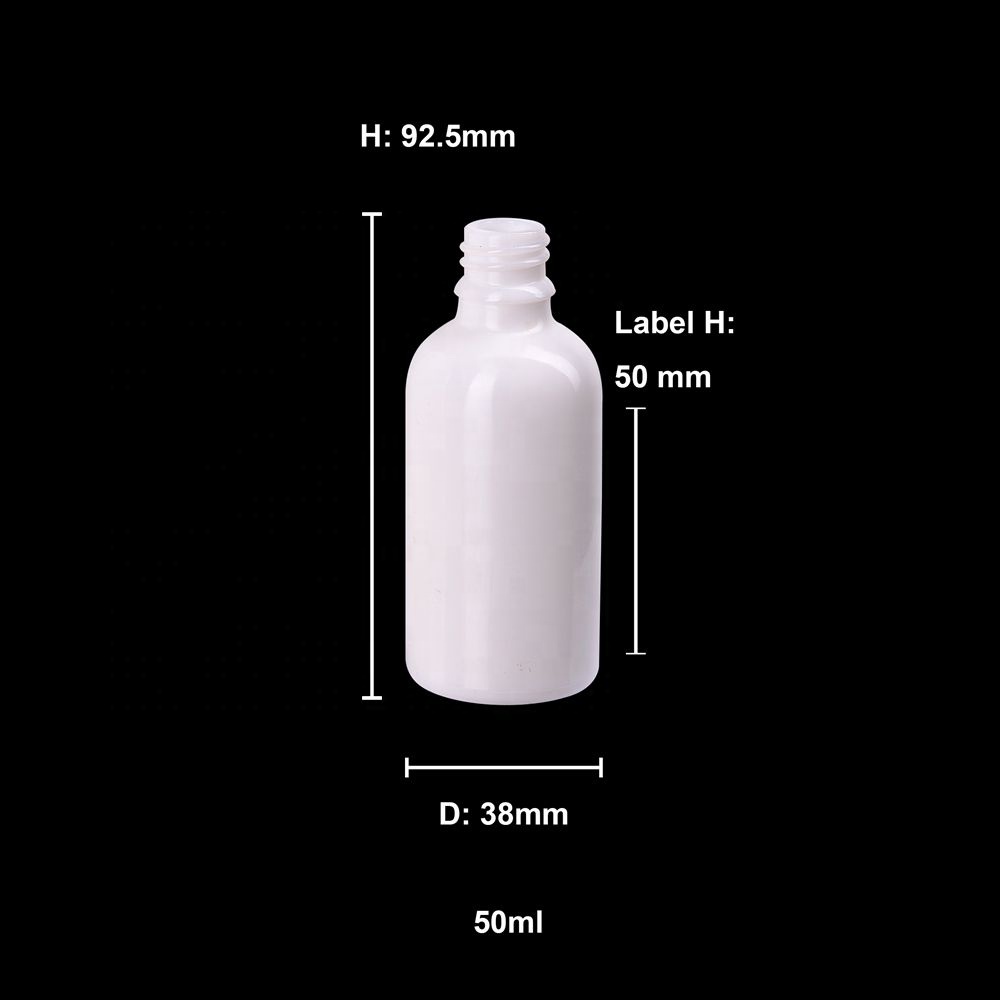 50 ml wood grain glass dropper bottle opal white glass essential oil bottle