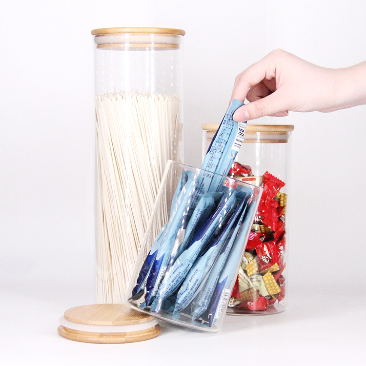 500/600Ml Hand Blown Single Wall High Borosilicate Glass Storage Jar