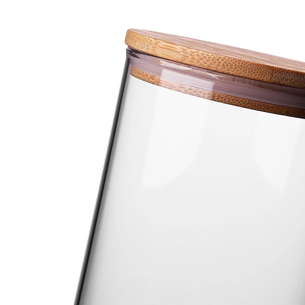 500 ml 1000ml 1l ogarnic food glass big mason jar bonjour glass jat with wooden lid