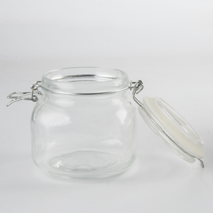 500 ml Square Glass Clip Storage Jar Seal Canning Jars