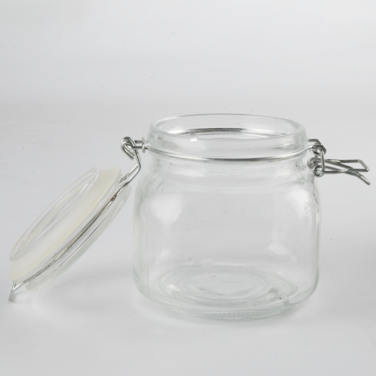 500 ml Square Glass Clip Storage Jar Seal Canning Jars