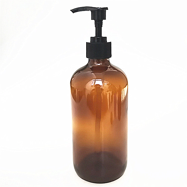 500 ml amber body lotion  squeeze glass packaging bottle with mist spray and trigger