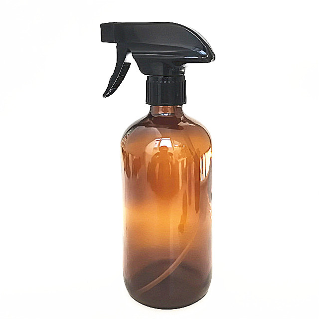 500 ml amber body lotion squeeze glass packaging bottle with mist spray and trigger