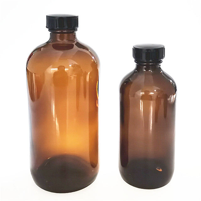 500 ml amber body lotion squeeze glass packaging bottle with mist spray and trigger