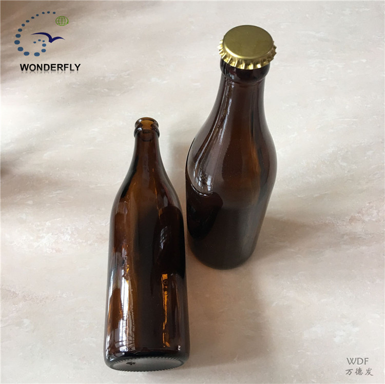 500 ml amber pry off type glass bottle for brewery