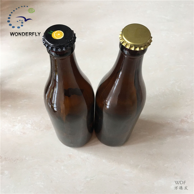 500 ml amber pry off type glass bottle for brewery