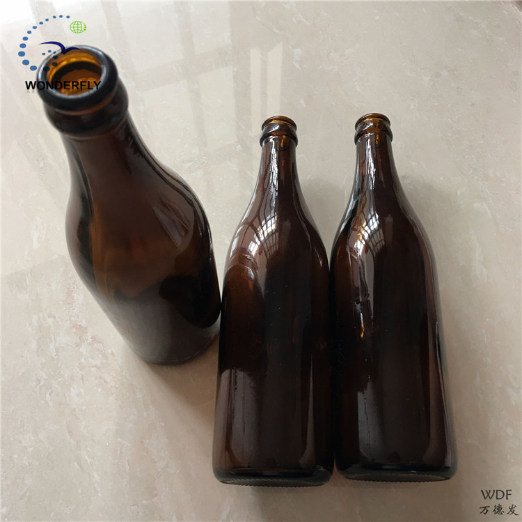 500 ml amber pry off type glass bottle for brewery