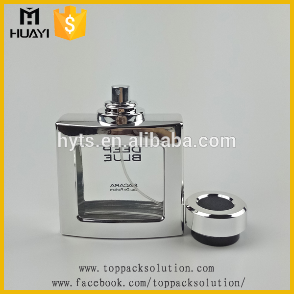 5000pcs Stock 100ml Silver glass perfume bottle china