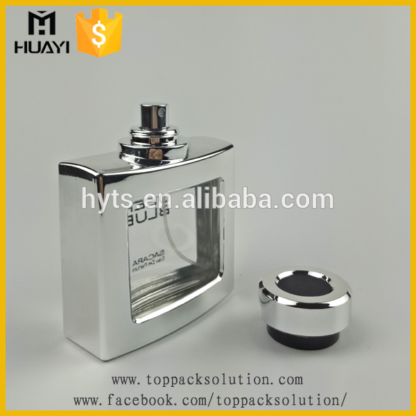 5000pcs Stock 100ml Silver glass perfume bottle china