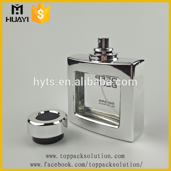5000pcs Stock 100ml Silver glass perfume bottle china