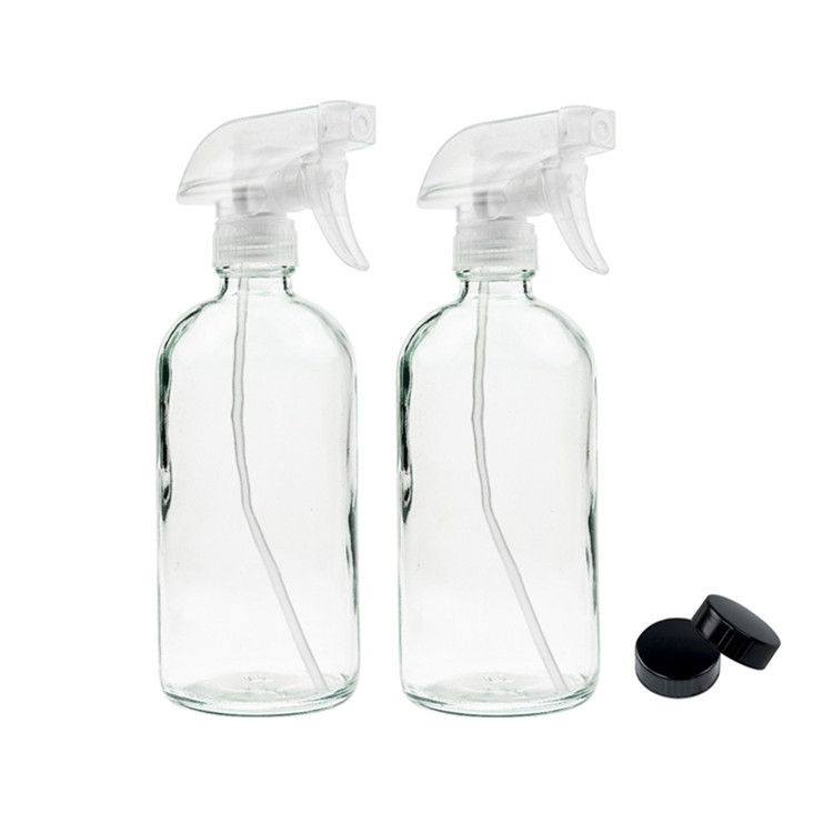 500ML 1000ML Empty Clear Glass Spray Bottles Refillable 16 oz Containers Reliable Sprayer with Mist