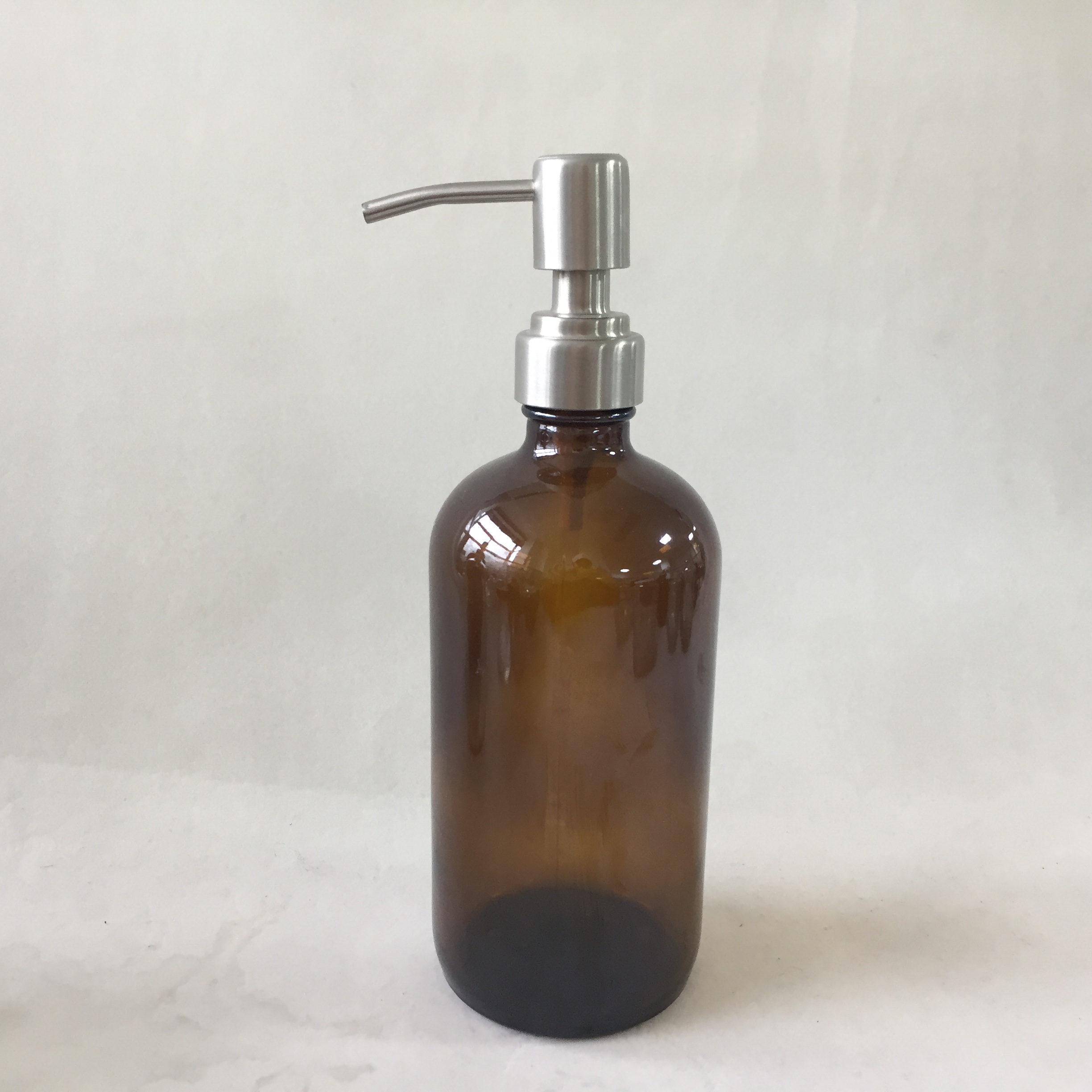500ML 1000ML Foam Pump Glass Boston Bottle With Stainless Steel Or Plastic Spray Head