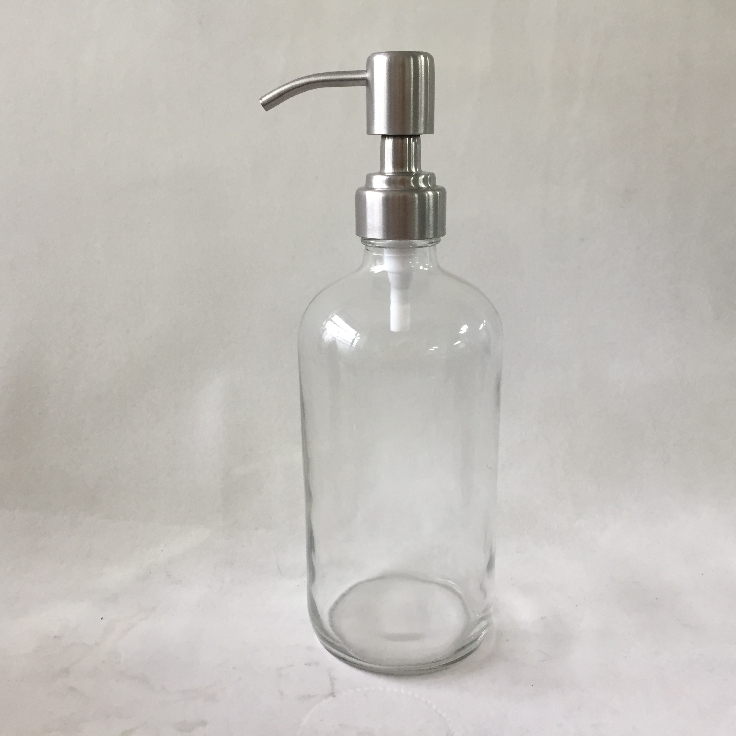 500ML 1000ML Foam Pump Glass Boston Bottle With Stainless Steel Or Plastic Spray Head