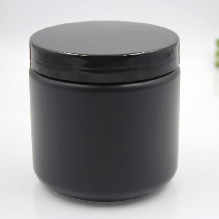 500ML 16OZ Hair Oil Pomade Black Plastic HDPE Jar