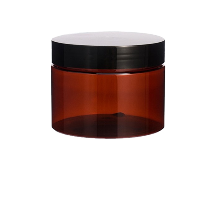 500ML 16oz PET plastic transparent pet jar container with white clear black screw lids