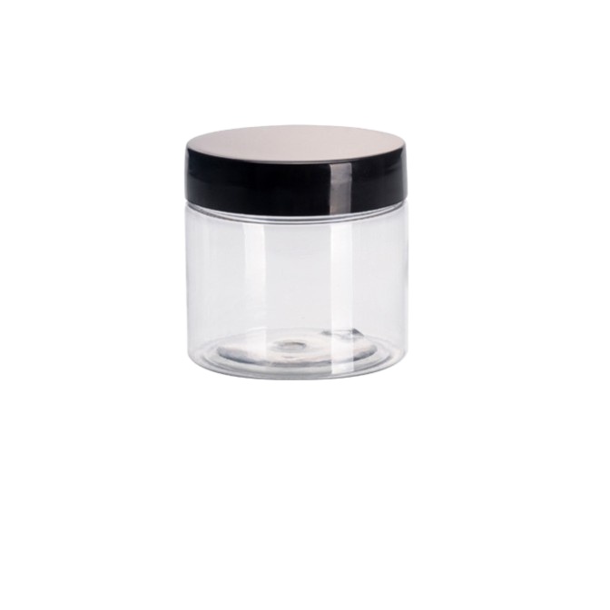 500ML 16oz PET plastic transparent pet jar container with white clear black screw lids