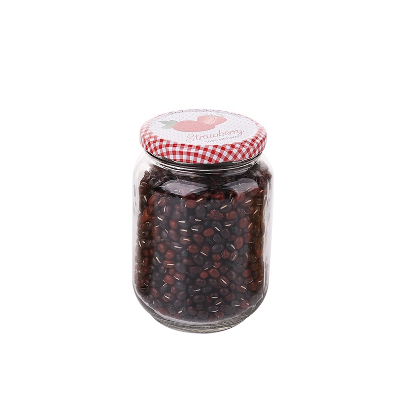 500ML 650ML 750ML 800ML 1000ML Multi Sizes Glass Canister Transparent Glass Storage Jar Bottle with Metal Lid