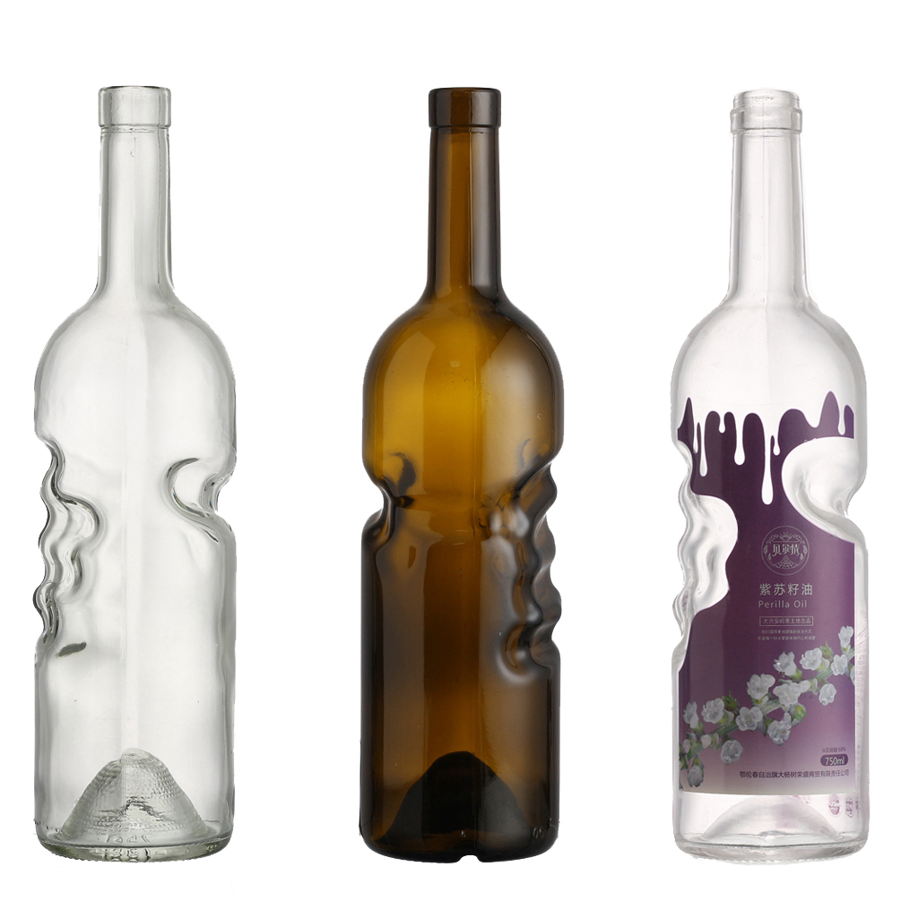 500ML 750ml Standard Matte Black Wine Bottle Empty Glass Bottles For Sale