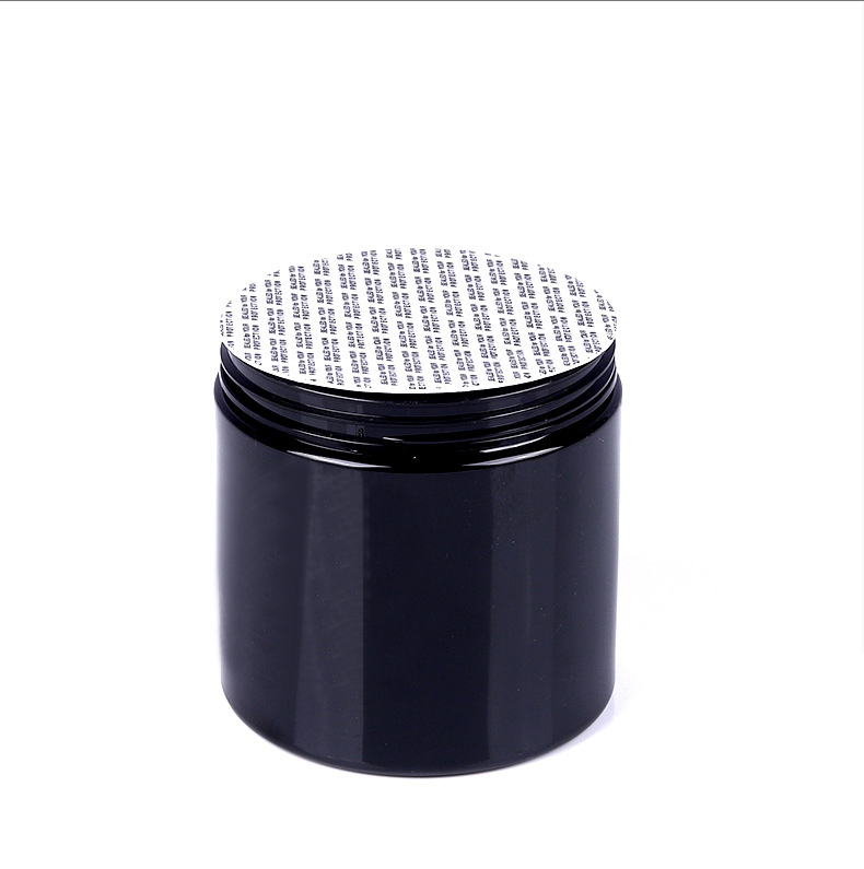 500ML Black Body Butter Containers PET Empty Plastic Eye Body Cream Packaging Cosmetic Jar