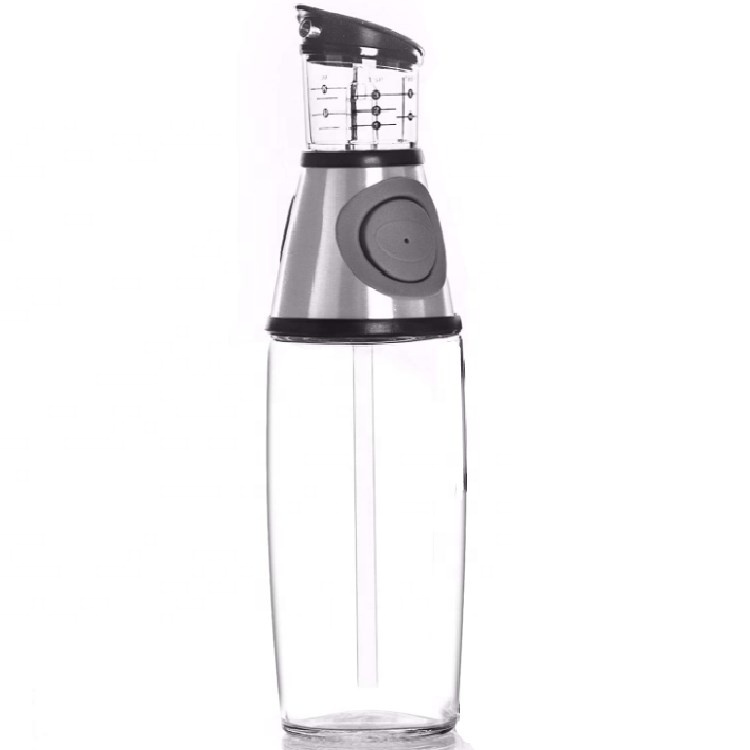500ML Clear Kitchen Measuring Glass Olive Oil Sprayer Bottle with Color Box