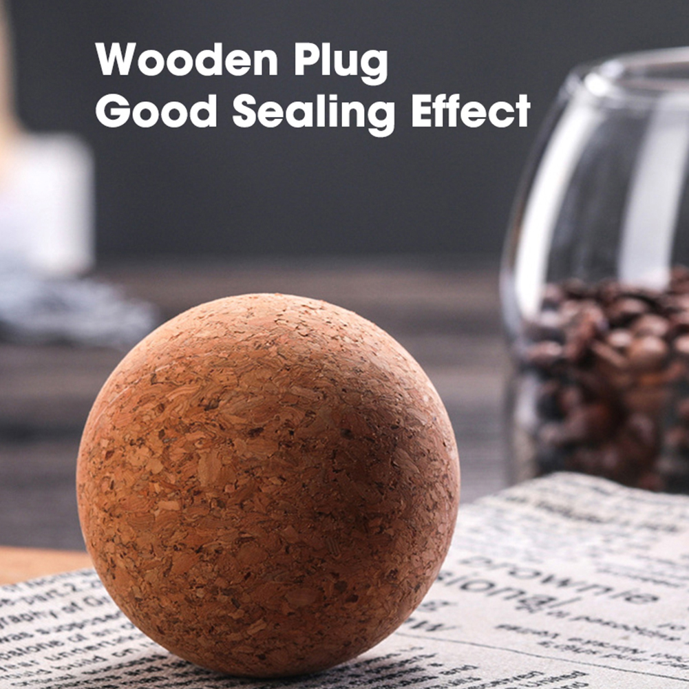 500ML Glass Jar with Airtight Seal Wood Lid Ball Clear Storage Jar Food Glass Canister