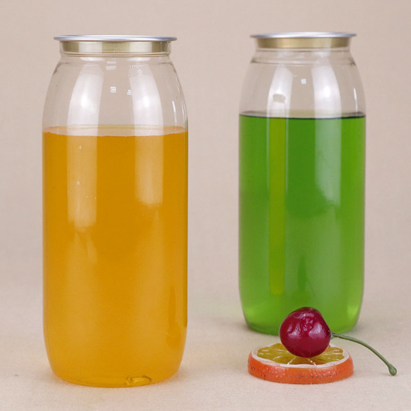 500ML PET Clear Plastic cans with Pull Tab Aluminum Top with plastic cans making machine