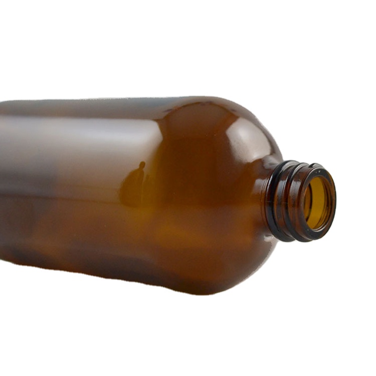 500ML Refillable 16 OZ Amber Spray Glass Bottle For Essential Oil Bottle Black Trigger Spray Top