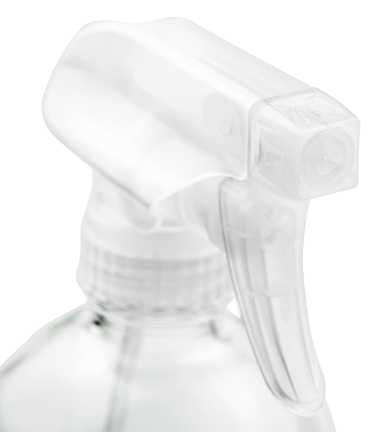 500ML Refillable 16 OZ Clear Spray Glass Bottle Black Trigger Spray Top