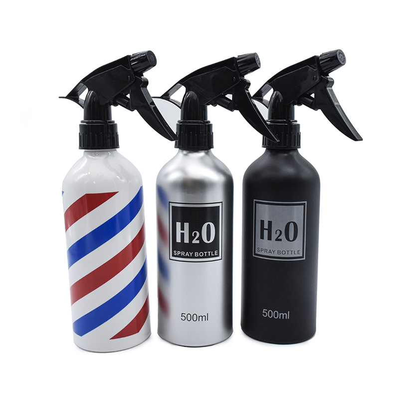 500ML Trigger Hair Salon Fine Mist Sprayer Reusable Hair Spray Bottle For Barber Aluminium bottle