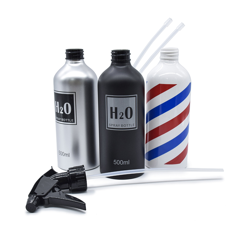 500ML Trigger Hair Salon Fine Mist Sprayer Reusable Hair Spray Bottle For Barber Aluminium bottle