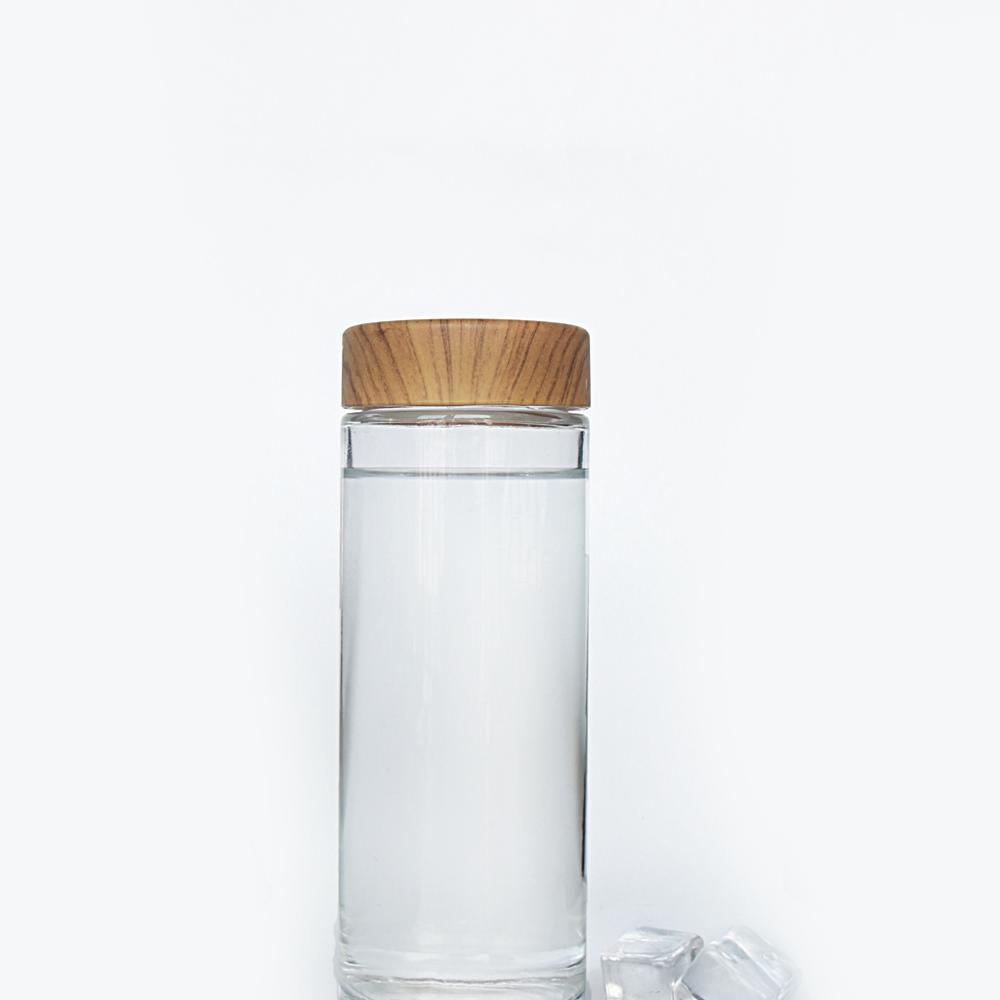 500ML and 250ML Empty Jar for food and beverages Storage with wooden Screw Cap