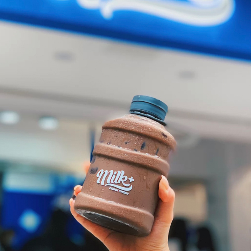 500ML empty PET plastic bottle for juice milky tea coffee beverage bottle with handle