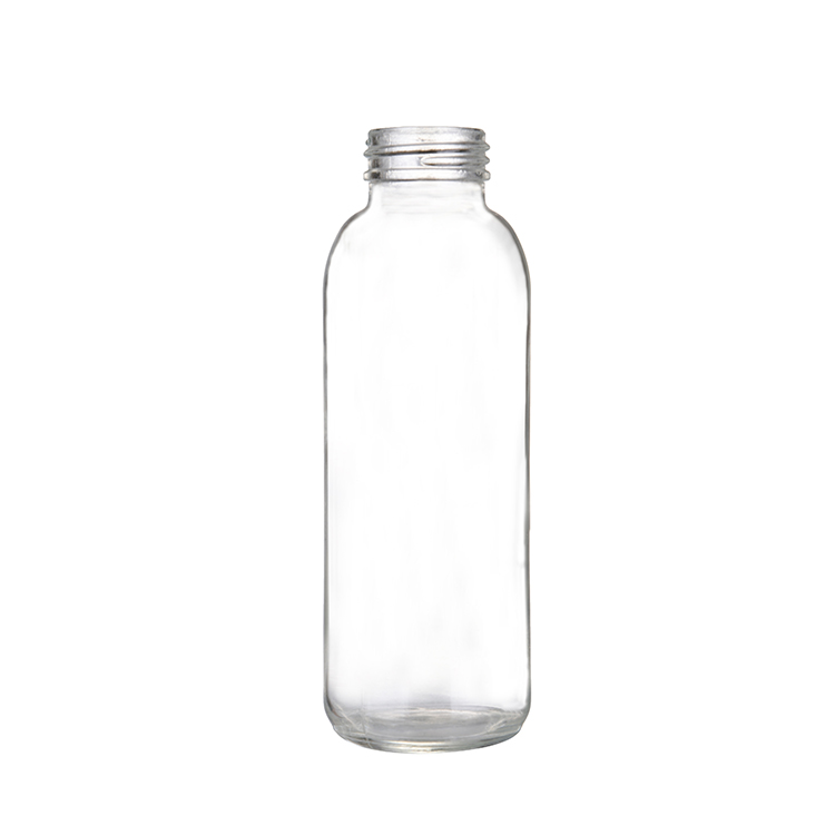 500ML empty clear beverage glass bottle with lug cap