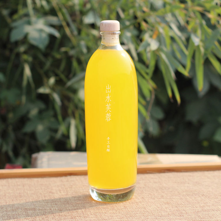 500Ml Clear Glass Juice Bottle Glass Beverage Plastic Bottle With Metal Lid Beverage Bottle